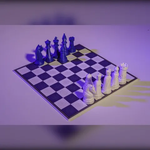 Bộ cờ vua in 3D – bàn có nam châm