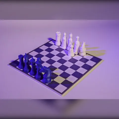 Bộ cờ vua in 3D – bàn có nam châm