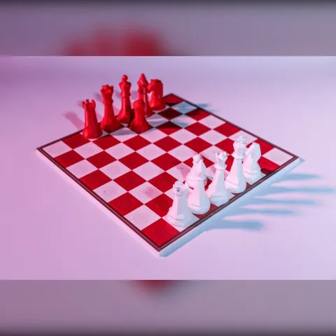 Bộ cờ vua in 3D – bàn có nam châm